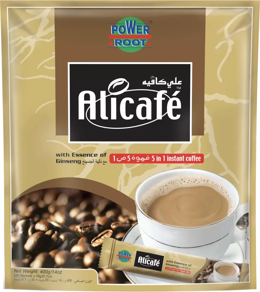 کافی میکس جینسینگ دار گلد 20 عددی علی کافه Alicafe